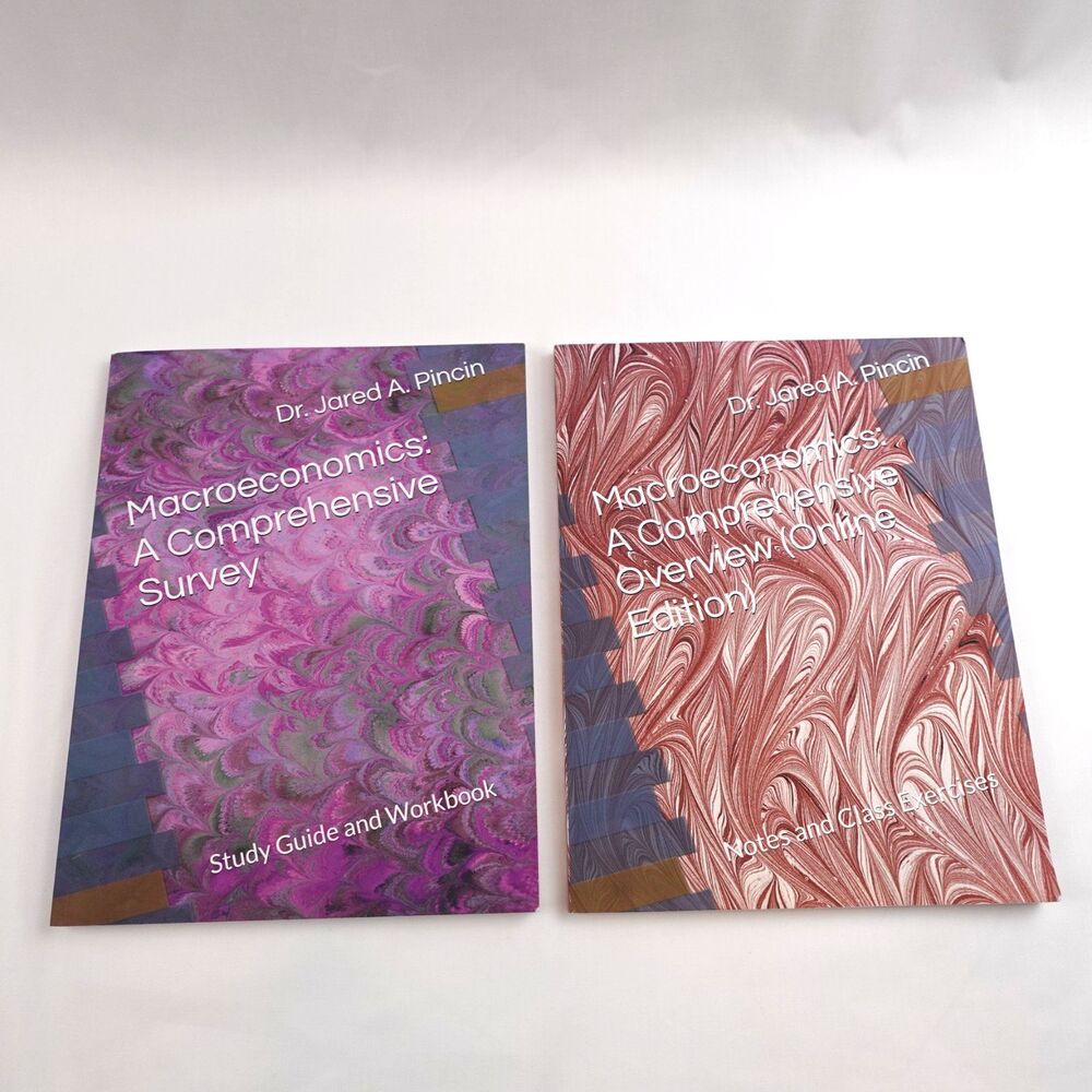 Lot of 2 Macroeconomics: A Comprehensive Survey: Study Guide and Workbook Pincin